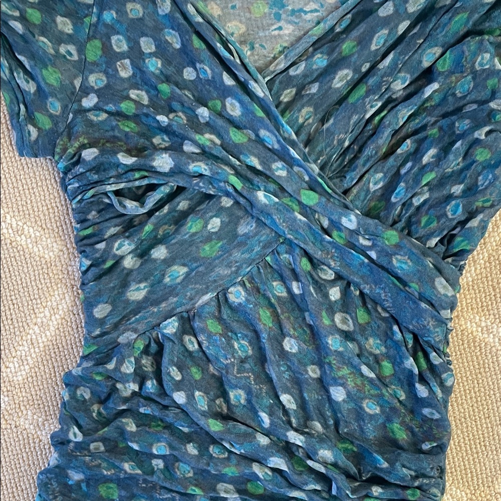 Vintage Isabel Marant ETOILE Blue , green and ivory Mini Dress - Picture 5 of 14